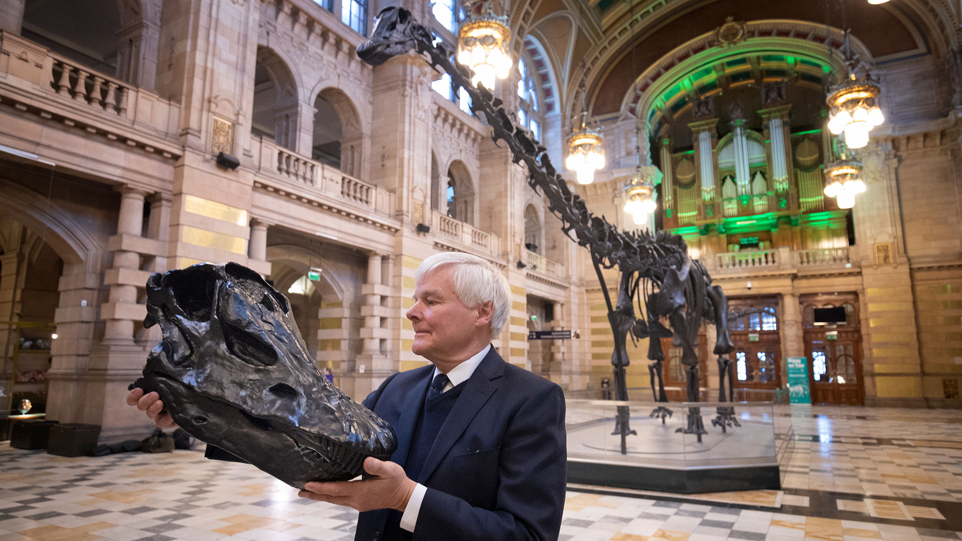 Dippy, the world’s most famous dinosaur skeleton, may call Pittsburgh home, but a full-scale plaster copy of the huge beast is wowing crowds in the U.K.