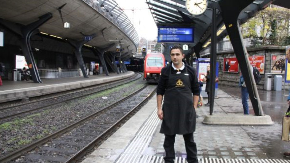 SwissHero-at-train-station